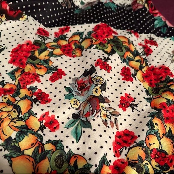 Stylewe Aofuli colorful flowers , polka dots & lemon dress -4XL- lined- NWT - Picture 8 of 13